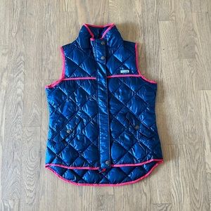 Columbia navy and red vest